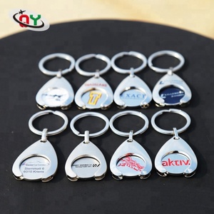 De metal de encargo nuevo estilo Moneda de carro de compras clave de la cadena - Product Image 4