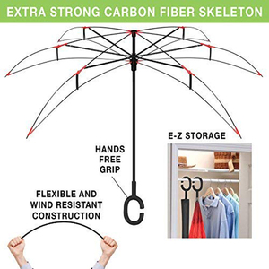 <span class=keywords><strong>Pas</strong></span> <span class=keywords><strong>cher</strong></span> Personnalisé Double Couche À L'envers C Forme Poignée inversée <span class=keywords><strong>Parapluie</strong></span> <span class=keywords><strong>Inversé</strong></span> - Product Image 3