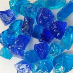 Grandes rochers de verre en verre râpé, 100g, pour jardin, verre coloré, déchets