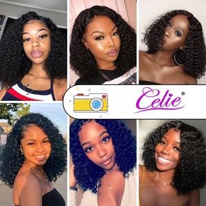 CELIE Brazilian Virgin Human Hair Curly BOB <strong>Wigs</strong> Lace Front Glueless <strong>Cheap</strong> Short BOB Human Hair Virgin <strong>Wigs</strong> - Product Image 6