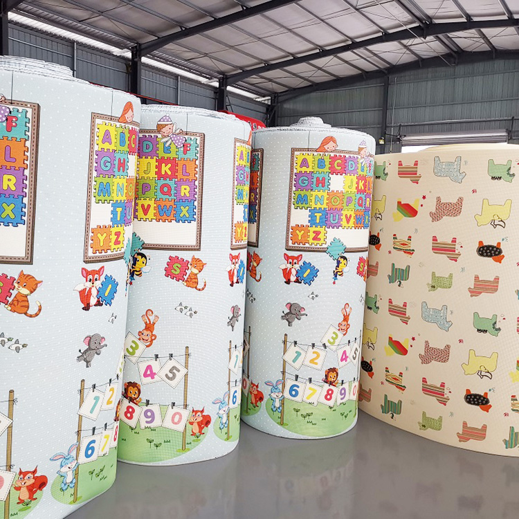 Экологичный двухсторонний дизайн, нетоксичный складной Органический Детский игровой коврик из пенополистирола XPE