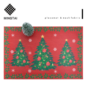 Funky Dining Room Table Place Mats Christmas Vinyl Placemats Kitchen Mats & Pads Plastic PVC 30*45 Cm or Customized CLASSIC