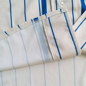 Wholesale personalised V-neck button stripe Sublimation Jersey Baseball - Product Image 5