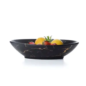Bacia oval de cerâmica chinesa economia, design de luxo personalizado logotipo tigela de frutas ~