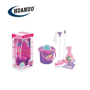 有趣的小真空儿童粉色清洁套装玩具吸尘器