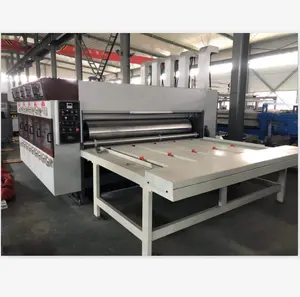 Semiautomatic carton chain feeder flexo printing slotting rotary die cutting machine