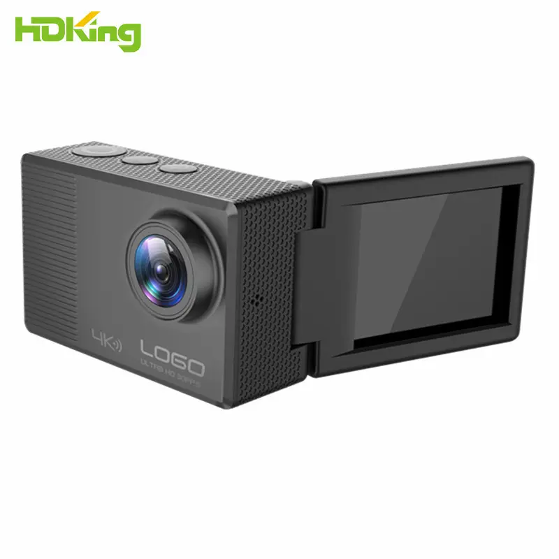 पोर्टेबल निविड़ अंधकार Camcorder 4K HD 3840x2160 30fps EIS वाईफ़ाई खेल कैम निविड़ अंधकार कार्रवाई कैमरा