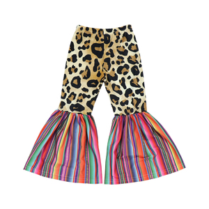 2023 Hot kids cheetah cow prints pants girls baggy long bell bottom pants leggings per <span class=keywords><strong>bambina</strong></span> <span class=keywords><strong>pantaloni</strong></span> per l'estate - Product Image 3