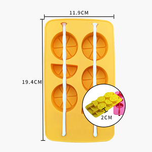 แม่พิมพ์ซิลิโคนทำน้ำแข็งรูปมะนาวทำจากซิลิโคนแม่พิมพ์ทำน้ำแข็งเยลลี่ผลไม้ช็อคโกแลตเกรดอาหาร - Product Image 6