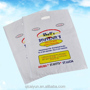 Baja densidad 2.5 mil de espesor bolsas de plástico con asas troqueladas, añadir impresión personalizada - Product Image 3