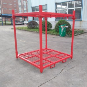 OEM ODM Durable 4 Columna de metal y acero Plegable Palet Racking Almacén DE SEGURIDAD Estante de apilamiento con cubierta de malla de alambre - Product Image 2