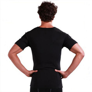 De neopreno Sauna Ultra sudor gimnasio camisas de manga corta <span class=keywords><strong>Hombre</strong></span> <span class=keywords><strong>en</strong></span> térmico <span class=keywords><strong>trajes</strong></span> para la pérdida de peso - Product Image 4