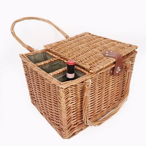 Esterno Portatile Cestini di <span class=keywords><strong>Vimini</strong></span> Da Picnic Bbq Con Coperchio - Product Image 2