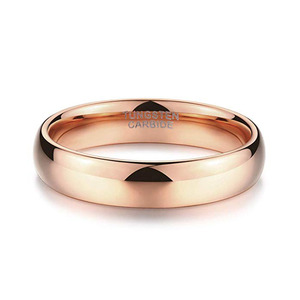 Anillo de Boda de Oro de 18k Chapado en Oro Pulido de Alta Calidad al por Mayor, Anillos de Boda Clásicos Minimalistas de 4mm, Grabados Personalizados para Él y Ella - Product Image 5