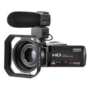 Z20 ORDRO Câmera de Vídeo Digital com IPS Painel de Toque Full Hd Filmadora Gravador de Wi-fi Apoio Externo Mic & Diodo Emissor de Luz