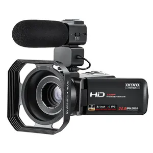 Máy Quay Video Kỹ Thuật Số ORDRO Z20, Máy Quay Phim Full Hd Màn Hình Cảm Ứng IPS, Hỗ Trợ Mic Ngoài Và Đèn Led