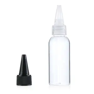 ПЭТ пластик squeeze squirt приправы клей бутылки Лидер продаж с белым заостренным колпачком