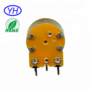 16 mm 10 K ohm stereo gang carbon film push button volume control potentiometer - Product Image 5