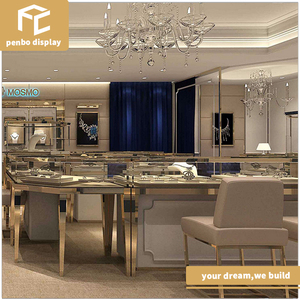 Classico Oro antico armadio esposizione dei monili gioielli di moda <span class=keywords><strong>negozio</strong></span> di interior design - Product Image 3