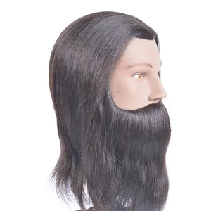 Cheap Male Mannequin Head 100% Natural Hair Training Head Human Hair Male Hair Styling Head For Practice