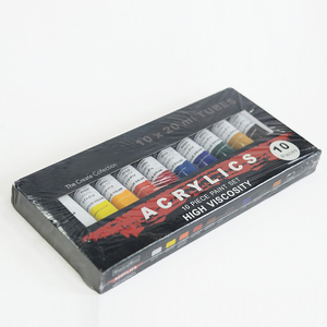 Ensemble de <span class=keywords><strong>peinture</strong></span> <span class=keywords><strong>acrylique</strong></span> professionnelle pour corps lourd, 10 tubes de 20 ml, pour verre, toile et papier, non toxique - Product Image 1