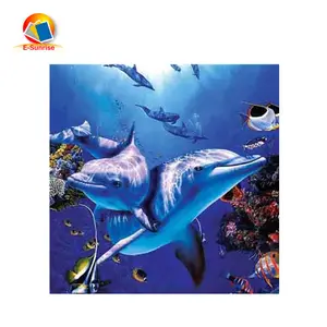 Lenticular Pictures 3d Dolphin Lenticular Art Picture Framed 3d Picture For Home Decoration