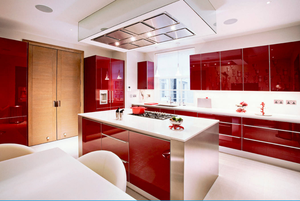 <strong>Red</strong> Colorful Modern <strong>Kitchen</strong> Cabinet, Hotel <strong>Kitchen</strong> Furniture, Customized <strong>Kitchens</strong> - Product Image 3