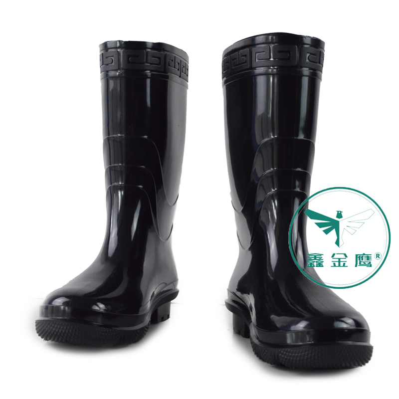 Черные черные монохромные ботинки для добычи воды оптом, рабочие ботинки из ПВХ, ботинки для дождя, защита труда, мужские резиновые ботинки для дождя