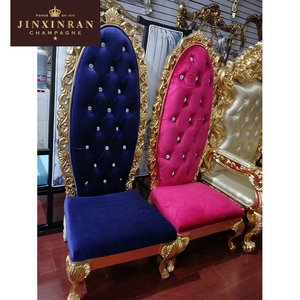 Delicate Design Gold Silver <strong>Hotel</strong> Lobby Tufted Chair Antique Style Gold king Throne Chair Cheap <strong>Hotel</strong> <strong>Furniture</strong> - Product Image 2