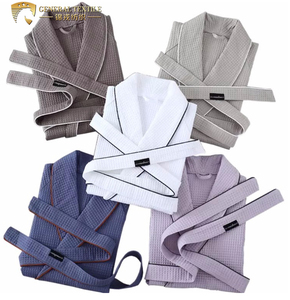 Pas cher Femme En Satin de Soie En Coton Éponge <span class=keywords><strong>Velours</strong></span> de qualité Hôtel Gaufre Peignoir en tissu - Product Image 1