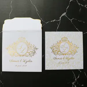 Luxury Custom Emboss กระดาษแข็งเชิญงานแต่งงานกับ <span class=keywords><strong>3D</strong></span> ซองจดหมาย - Product Image 1