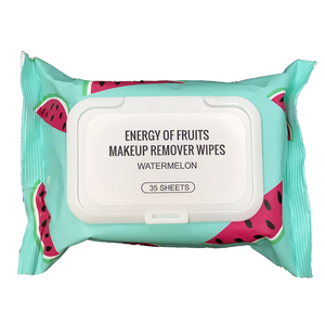 Nos Polonia Venta caliente 35 hojas aroma de frutas cara removedor de maquillaje de toallitas húmedas para adultos para las mujeres - Product Image 1