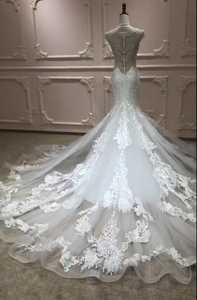 Abiti <span class=keywords><strong>da</strong></span> sposa in pizzo di lusso 2023 abiti <span class=keywords><strong>da</strong></span> sposa a sirena in pizzo abiti <span class=keywords><strong>da</strong></span> sposa <span class=keywords><strong>taglie</strong></span> <span class=keywords><strong>forti</strong></span> abiti <span class=keywords><strong>da</strong></span> sposa trasparenti a maniche lunghe - Product Image 4