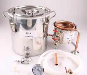 DIY 8Gal/30Liter stills alcohol & alcohol pot still Stainless Boiler Copper Thumper Keg