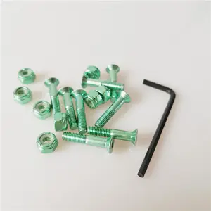 Wholesale 1 inch Allen head Colored Skateboard Bolts nuts and hardware