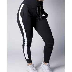 Gömme koşu eşofman altları kadınlar için yumuşak egzersiz spor siyah Sweatpants
