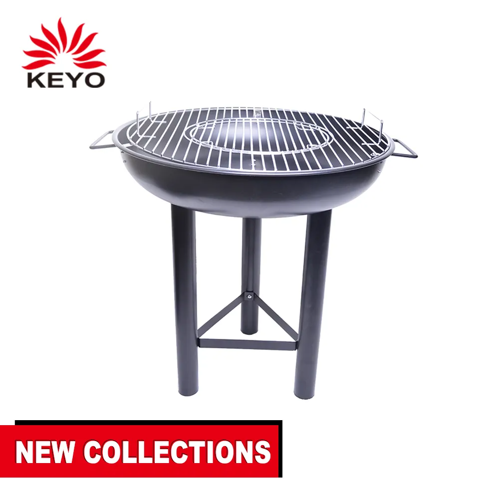 Black Charcoal Garden Steel Outdoor Firebowl Design Barbecue Heating Round Bbq Grill