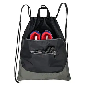 Mochila de algodón con cordón, bolsa de cuerda para gimnasio, atlética, deportiva