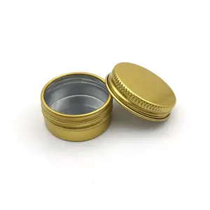 small metal containers 10ml cosmetic packaging screw cap aluminum jar metal tin box in stock