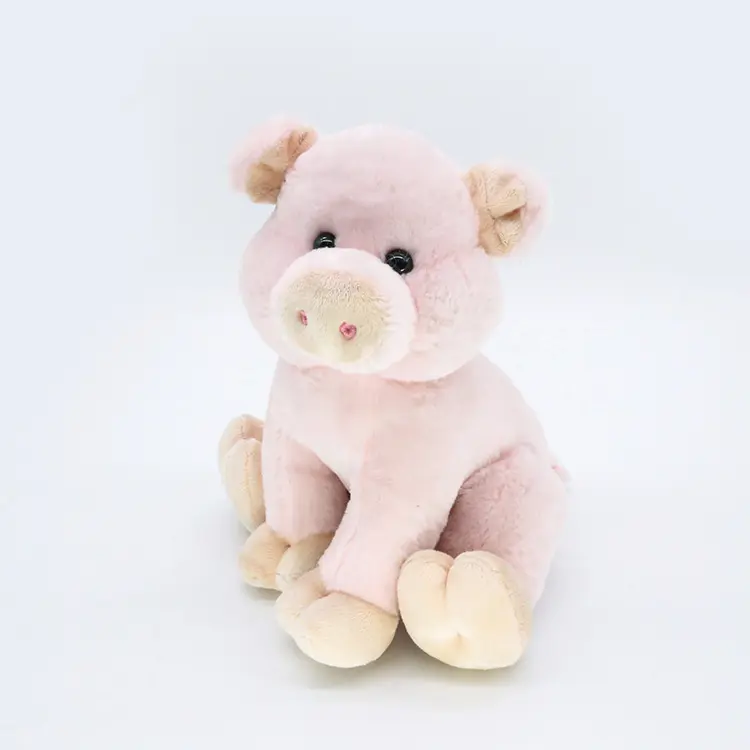Custom stuffed plush pink pig toy