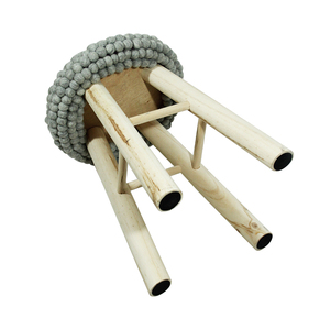Haute qualité <span class=keywords><strong>tabouret</strong></span> rond en <span class=keywords><strong>bois</strong></span> de <span class=keywords><strong>4</strong></span> <span class=keywords><strong>pieds</strong></span> avec feutre tapis de balle - Product Image 3