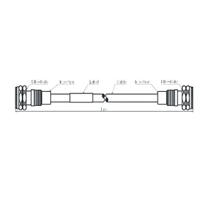 Superior a andrew din 7/16 de 1/2 "Puente de cable rf/7/16M-7/16 M HCF12 Lm