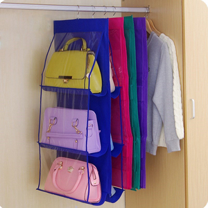 Family Organizer Backpack <strong>Storage</strong> 6 Pocket Wardrobe Rack Hangers Cute Purse Bag <strong>Hanging</strong> <strong>Storage</strong> Bag Household <strong>Shoe</strong> Supplies - Product Image 3