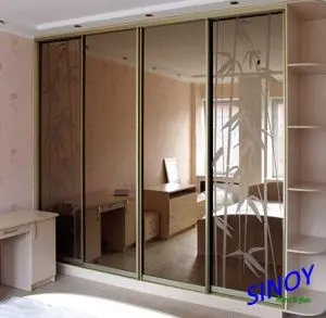 Wall Mirrors Glass Factory Production Color Tinted Mirror Glass For Decorative Wall Mirror