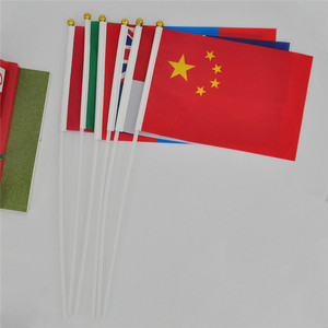 Huiyi bendera kertas Mini promosi dengan tongkat