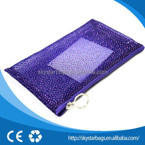 En gros Suspendu Toilette Maquillage Sac Transparent Organisateur Élastique Maille <span class=keywords><strong>Pochette</strong></span> Cosmétique De Dames - Product Image 2