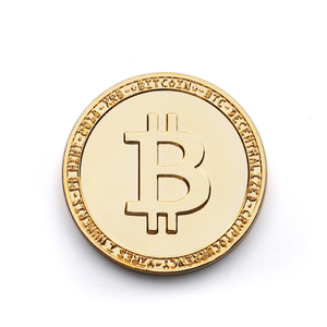 Personnalisé blanc pour la gravure en métal pièce d'or 24 K plaqué <span class=keywords><strong>bitcoin</strong></span> - Product Image 1
