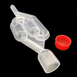 La esclusa de aire con tapa roja S-forma de doble burbuja de aire para vino <span class=keywords><strong>y</strong></span> <span class=keywords><strong>cerveza</strong></span> casera - Product Image 2