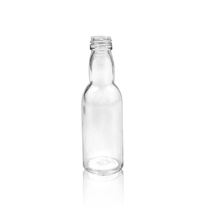 Bouteilles de liqueur miniatures rondes 40 ml Bouteilles d'alcool en verre vides miniatures transparentes avec bouchons - Product Image 3