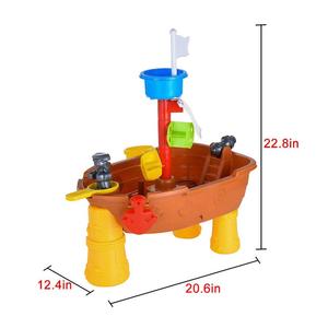 Tavola di acqua per i più piccoli, 2 in 1 <span class=keywords><strong>sabbia</strong></span> e acqua gioco tavolo <span class=keywords><strong>con</strong></span> <span class=keywords><strong>la</strong></span> nave pirata <span class=keywords><strong>sabbia</strong></span> stampi strumenti all'aperto <span class=keywords><strong>spiaggia</strong></span> giocattolo per i bambini - Product Image 6